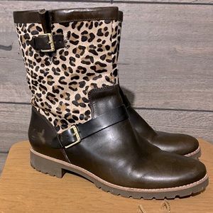 Sperry Top-Sider Britt Leopard Pony Boot, Size 11m.